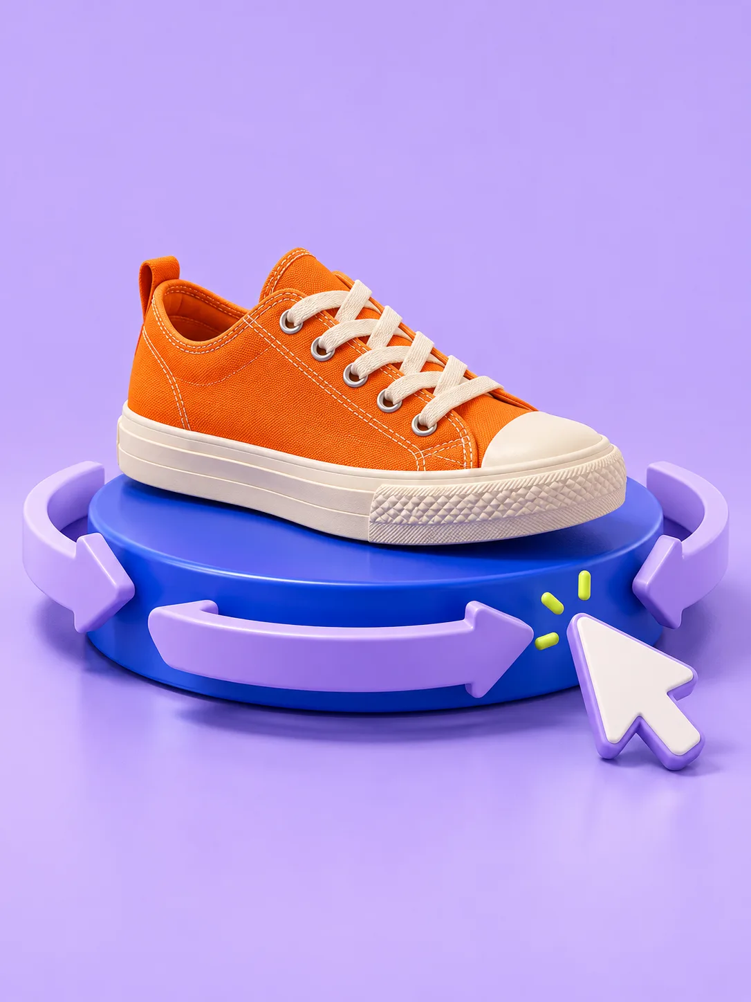 A product turntable with rotation controls